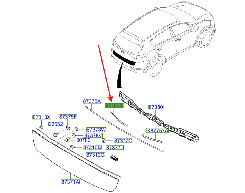 Arka Panel Izolasyon Pedi 87318F1000