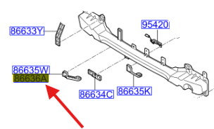 ARKA TAMPON BRAKETİ ALT SOL 86635B2020