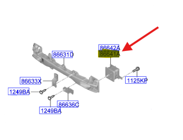 Arka Tampon Destek Sacı Sol 86641CV000