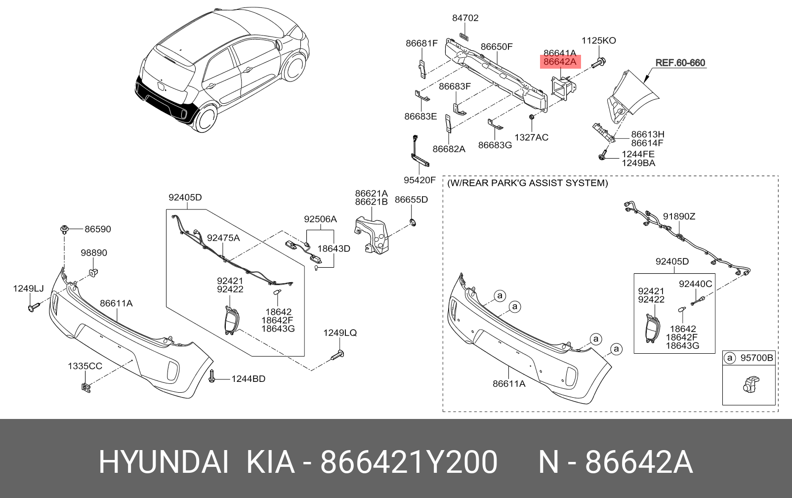Arka Tampon Montaj Sacı Sag 866421Y200