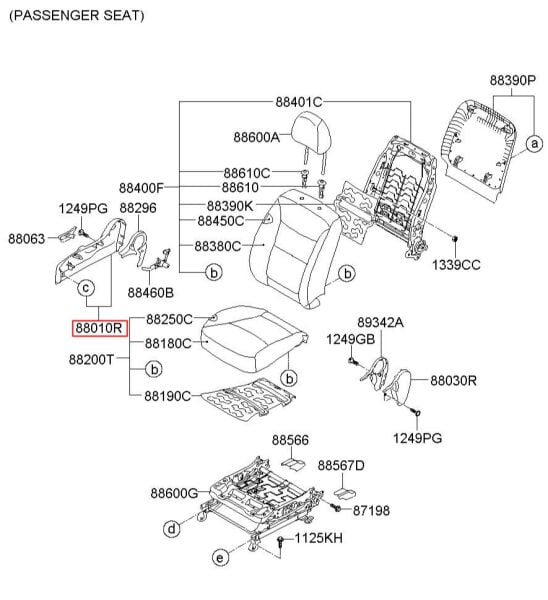 YOLCU KOLTUK YAN BAKALITI 882702P010J7