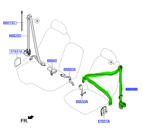 EMNIYET KEMERI ON SOL 888104E211GW