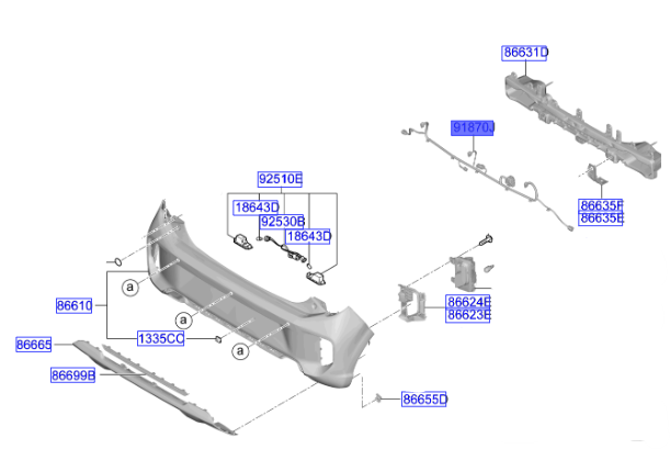 Kablo Demetı Arka Tampon 91885G6050
