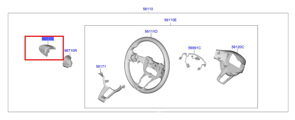 DIREKSIYON KUMANDA DUGMELERI SOL 96710G6031