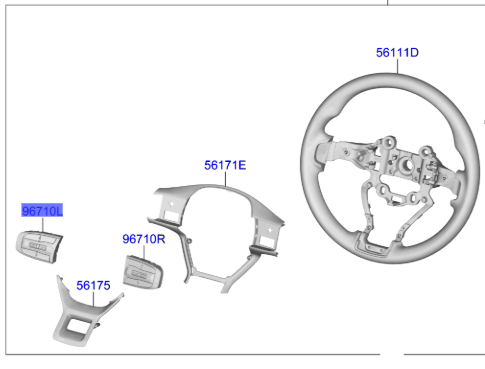 DIREKSIYON KUMANDA DUGMELERI SOL 96710P1040