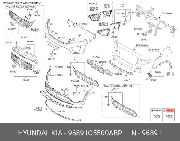 BWS SENSORU ORTA 96891C5500ABP