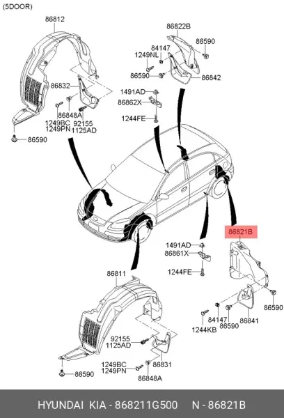 ARKA CAMURLUK DAVLUMBAZI SOL H/B 868211G500