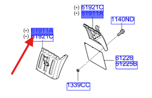 ARKA TEKER PLASTIGI SOL 612104E100