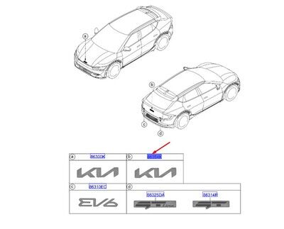 AMBLEM KIA 86305CV000