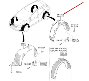 Arka Camurluk Ic Davl. Sag 86822A2000