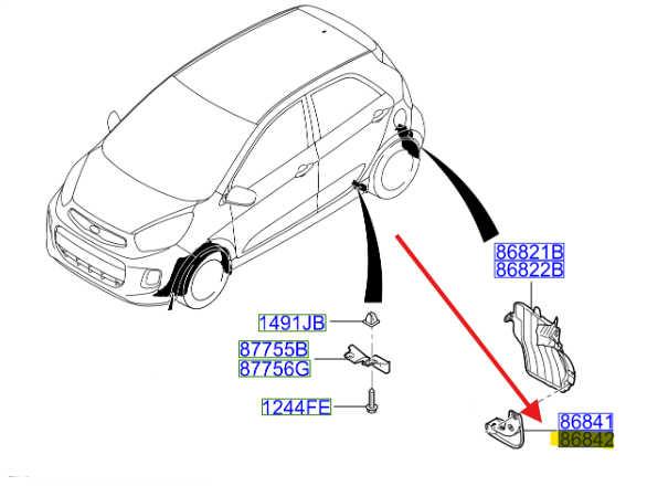 ARKA CAMURLUK IC DAV. SAG 868421Y500