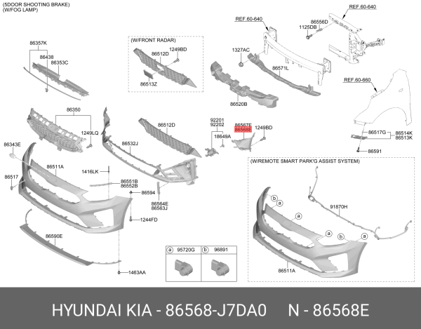 CAMURLUK-HAVALANDIRMA BRAKETI 86568J7DA0