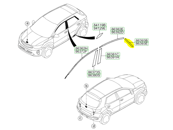 Arka Kapı Arka Sol Sıyah Band 86383H8400