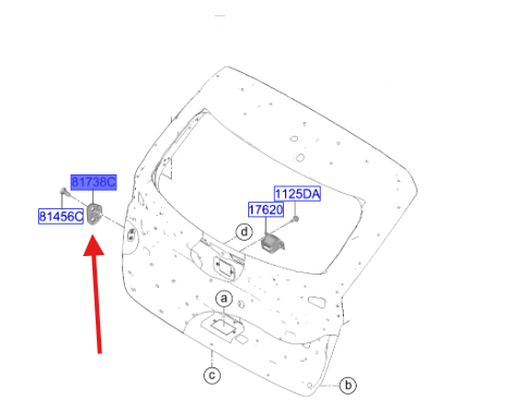 BAGAJ KAPUT KLAVUZU 81738C9000