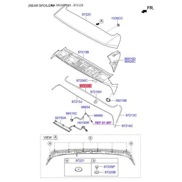 Spoıler Arka - Pad 1 87213F1000