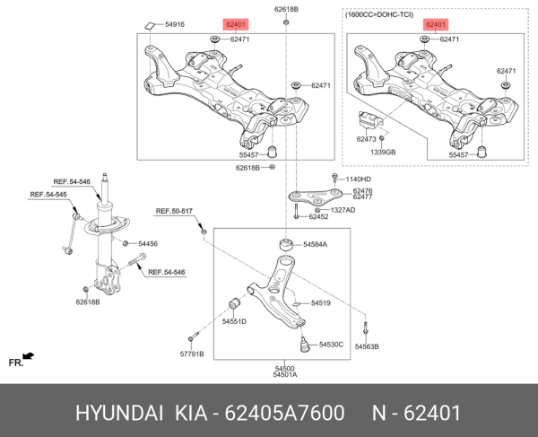 KOMPLE TRAVERS 62405A7600