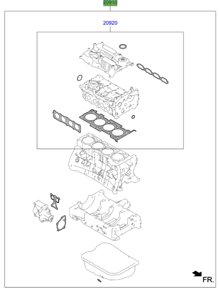 Takım Conta Motor Full Set 209102CA03