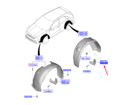 Ceed Arka Paçalık Sağ 86842J7000