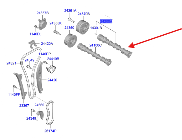EKSANTRIK MILI-EGZOZ 2420007000