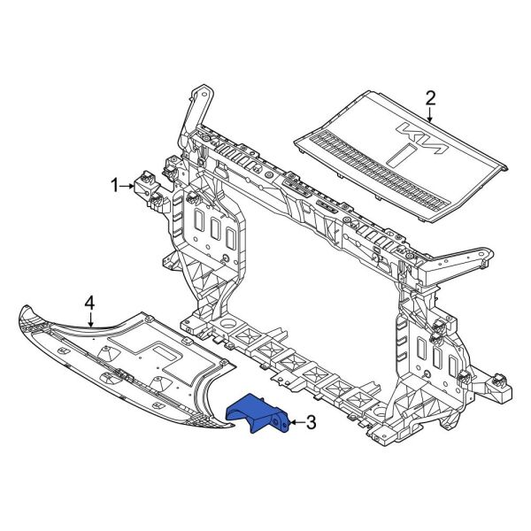 Alt Radyator Braket 64166DO000