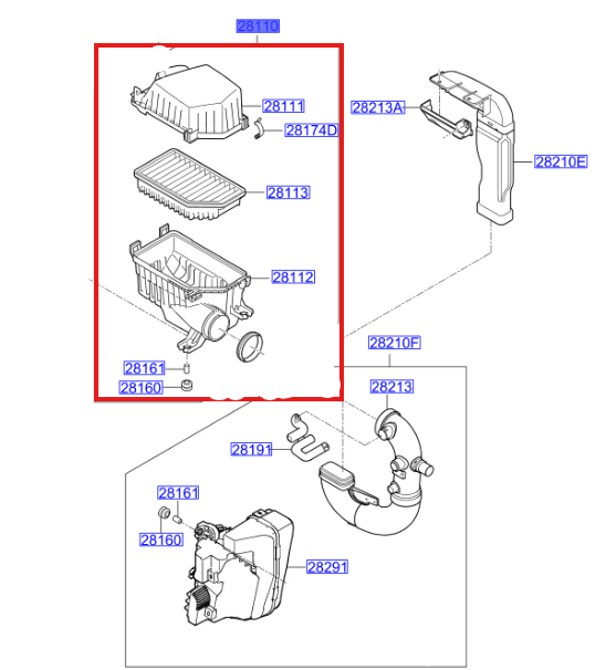 HAVA FILTRE KUTU KMP. 281101W200