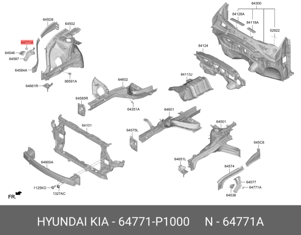 KILIC SAC BRAKETI UST 64771P1000