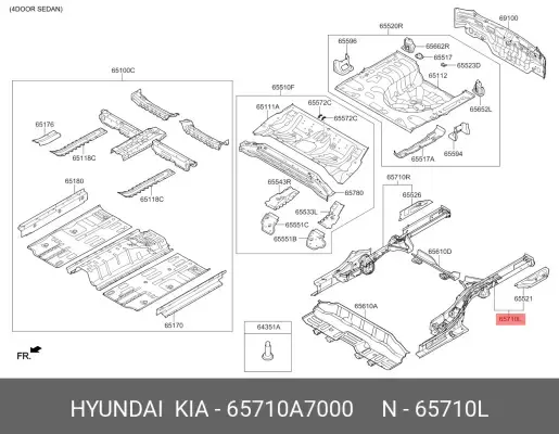 Arka Travers-Komple 65710A7000