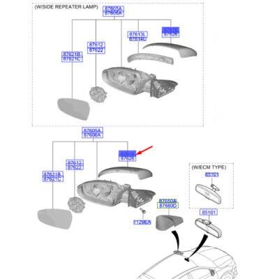 KAPAK DIS DIKIZ SOL 87616J7010