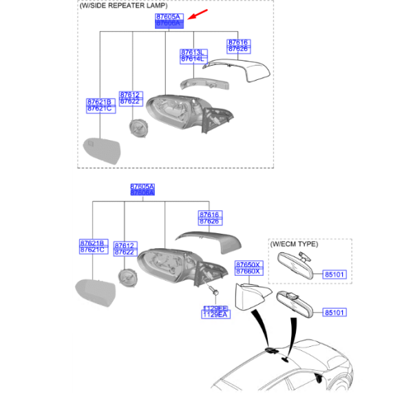 DIKIZ AYNA-SAG 87620G5090