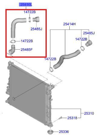 Radyator Alt Hortum 25415N9200