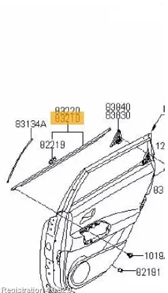 Arka Kapı Cam Cıtası Dıs 832101H000