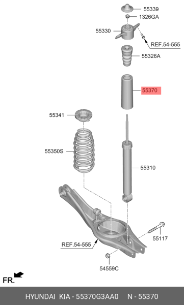 AMORTISOR TOZ KAPAGI-Kmp 55370G3AA0