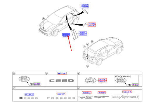 ON  KAPI CERCEVESI ARKA SOL 76513J7850