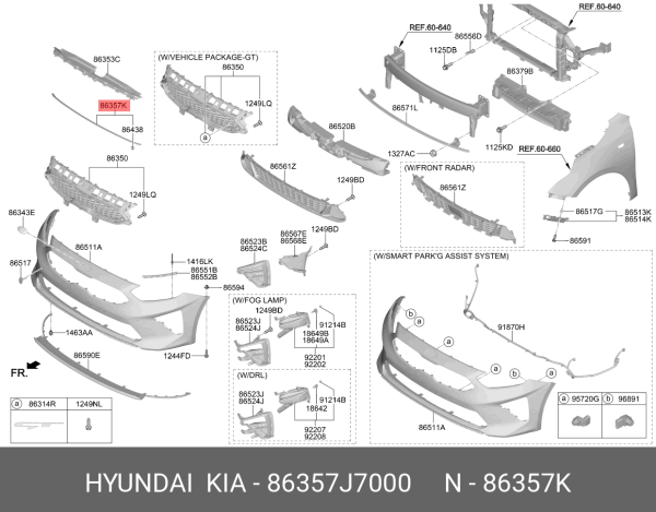 Ceed Ön Tampon Üst Fitil 86357J7000