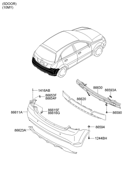 Arka Tampon Ic Sacı Sl 866301G600