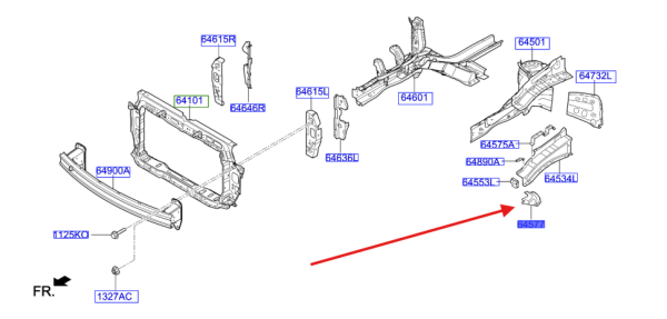 ON CAMURLUK BRAKETI 64577H8000