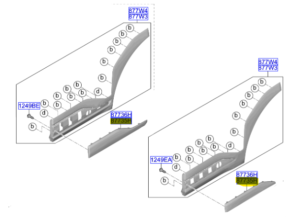 Arka Kapı Cıtası,Sol 87735EV200