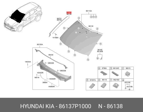 ON CAM YAN BRAKETI SOL 86137P1000