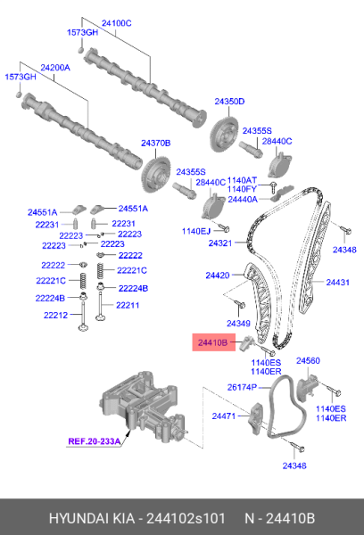 Eksantrık Zıncırı 244102S101