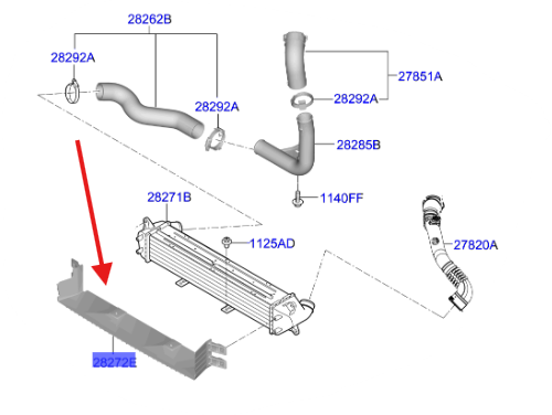 INTERCOOLER HAVA KANALI 282722U000