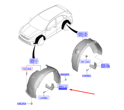 Ceed Ön Paçalık Sağ 86832J7000