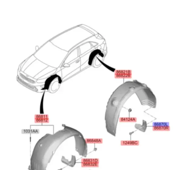 Ceed Arka Paçalık Sol 86841J7000