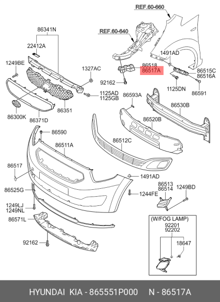 ON CAMURLUK BRAKETI SOL 865551P000