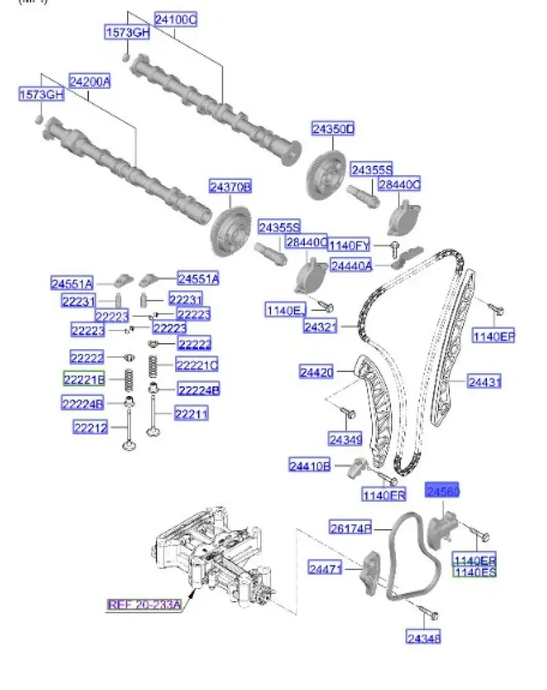ALTERNATOR ARKA KAPAK 244602S000