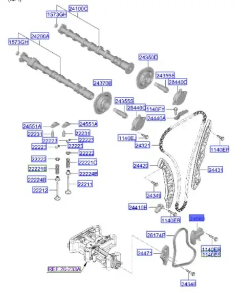 ALTERNATOR ARKA KAPAK 244602S000