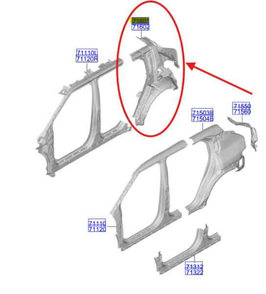 ARKA CAMURLUK IC SOL 71601EV000
