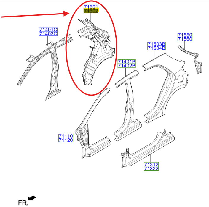 ARKA CAMURLUK IC SACI SAG 71602H8000