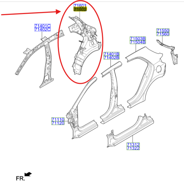 ARKA CAMURLUK IC SACI SAG 71602H8000
