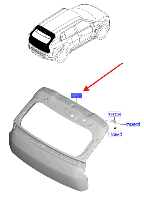 ARKA BAGAJ 72800EV070