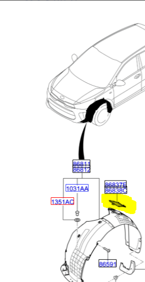 Hız Sensoru Kapagı Sag 86838H8400